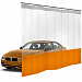 Шторы ПВХ для автомойки с окном, цвет оранжевый 1м³.